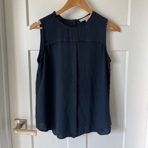 Loft Button Back Sleeveless Blouse